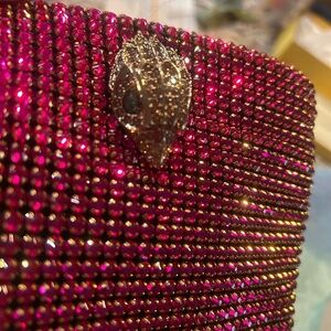 Kurt Geiger NWT Barbie Pink Rhinestone Party Bag & Dustbag!